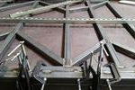 under rear pass-thru luggage framing/ rear bottom structural to tie into hitch Build Photo