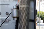 from this to this, kind of, this original 10" long aftermarket muffler, i was afraid it would be too loud, went with a 22" long one.