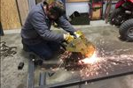 Bandsaw blade broke, so back to the chop saw, after 20+ yrs service after being pulled from the dumpster, she is getting rough.