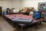 New 19'x10'  laser leveled machine flat steel jig table at the shop Build Photo